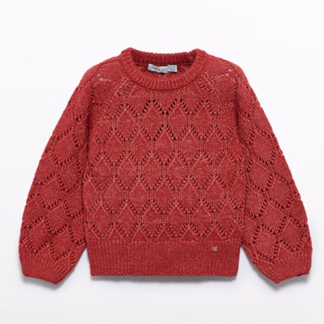 〈Abel&Lula〉Openwork knit (red) ※KIDS&JUNIOR