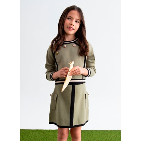 〈Abel&Lula〉knit setup (green) ※KIDS&JUNIOR