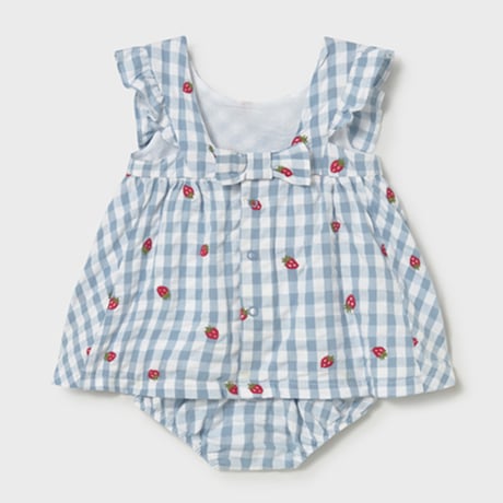 〈mayoral〉Apron dress with bloomers(light blue) ※BABY