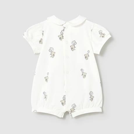 〈mayoral〉Collared romper 2-piece set (white) ※BABY