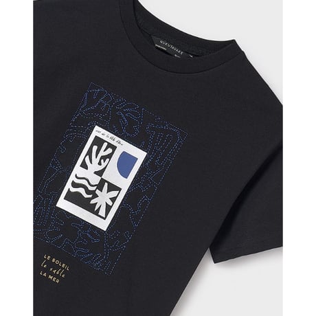 〈mayoral〉print t-shirt (black) ※JUNIOR