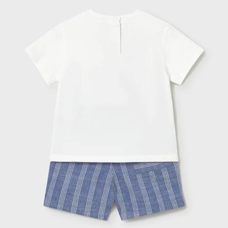 〈mayoral〉Car T-shirt and shorts 2PSet (blue) ※BABY