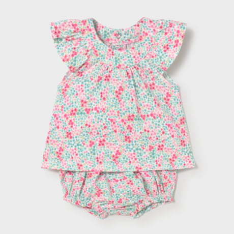 〈mayoral〉Two sets of tops and bloomers (green) ※BABY