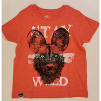 〈LION of LEISURE〉"AFRICAN WILD DOG " t-shirts (Red) ※KIDS
