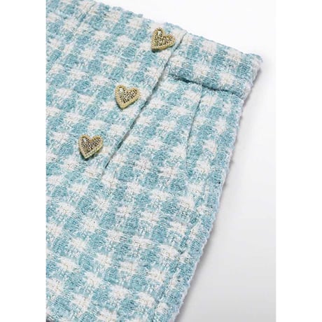 〈Abel&Lula〉tweed shorts (blue) ※KIDS&JUNIOR