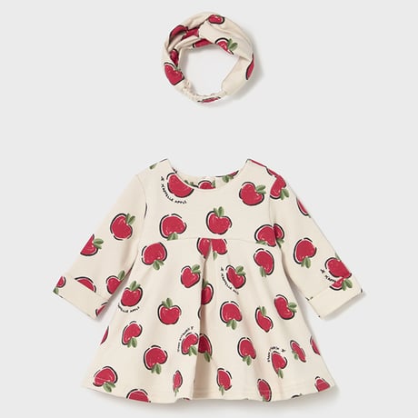 〈mayoral〉Headband and apple dress set (red) ※BABY