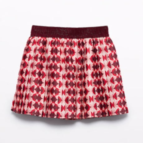 〈Abel&Lula〉pleated skirt (geometric patterns) ※KIDS&JUNIOR