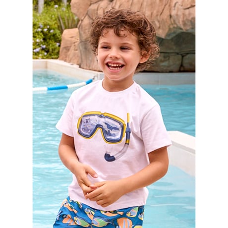 〈mayoral〉Snorkel mask print T-shirt (white) ※KIDS
