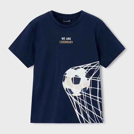 〈mayoral〉soccer ball print T-shirt (navy) ※KIDS