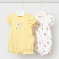 〈mayoral〉rompers 2P Set (yellow) ※BABY