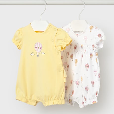 〈mayoral〉rompers 2P Set (yellow) ※BABY