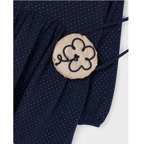 〈mayoral〉One-piece dress with pochette (navy) ※KIDS