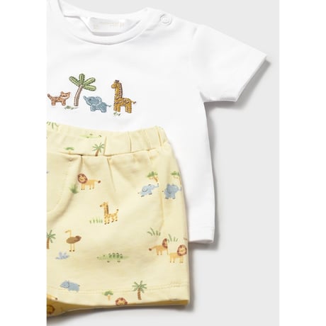 〈mayoral〉T-shirt and pants 4-piece set  (yellow) ※BABY