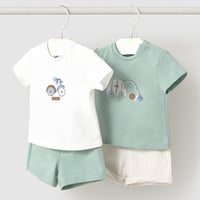 〈mayoral〉T-shirt and pants 4PSet  (green) ※BABY
