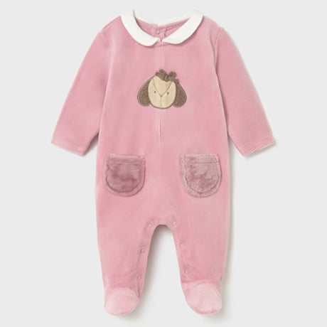 〈mayoral〉Set of 2 collared rompers (pink) ※BABY