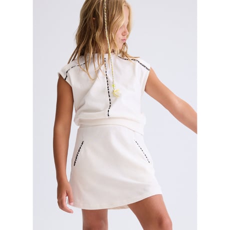 〈mayoral〉Tops and skirt set (white)※JUNIOR