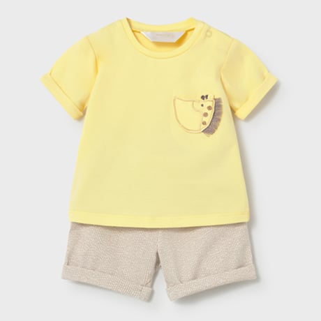 〈mayoral〉T-shirt and pants 4-piece set  (yellow) ※BABY
