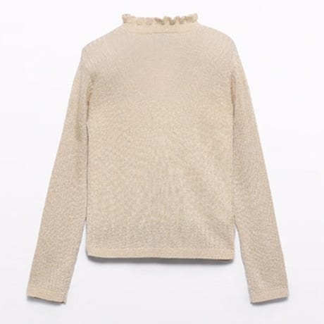 〈Abel&Lula〉Rib knit with glitter (gold) ※KIDS&JUNIOR