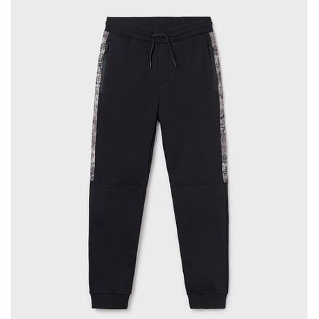 〈mayoral〉Jersey pants with side stripes (black) ※JUNIOR
