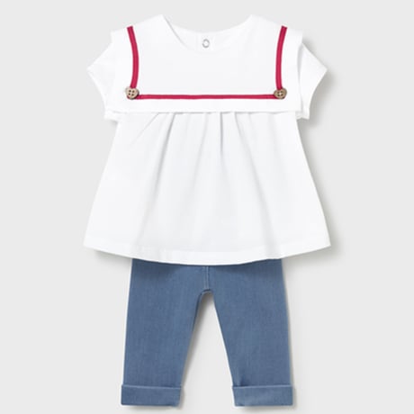 〈mayoral〉Two sets of T-shirt and leggings (red) ※BABY