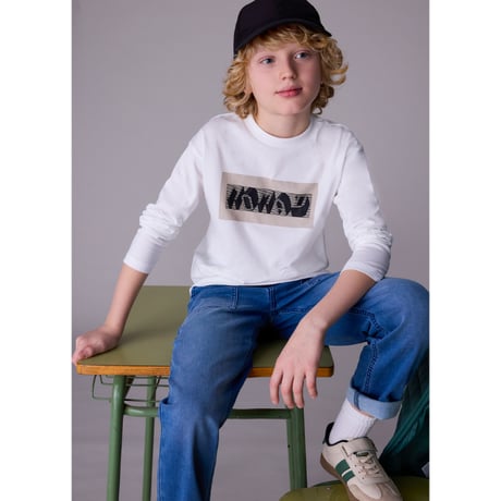 〈mayoral〉 logo print tops(white) ※JUNIOR