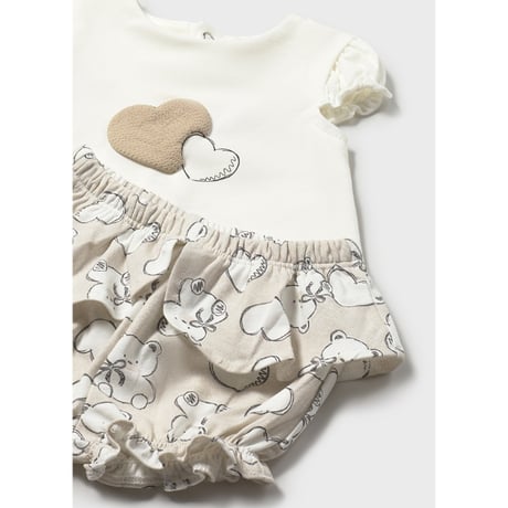 〈mayoral〉Two sets of tops and bloomers (beige) ※BABY