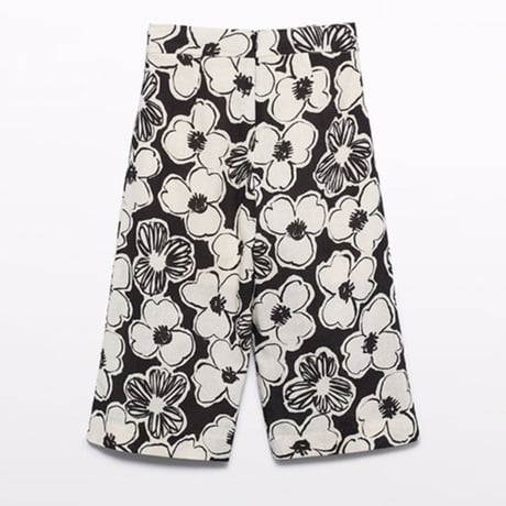 〈Abel&Lula〉Floral pants (black and white) ※KIDS&JUNIOR