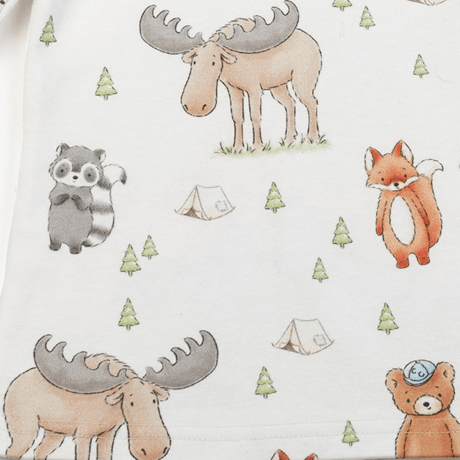 〈Bunnies By The Bay〉"Fox" rompers (White/Brown)