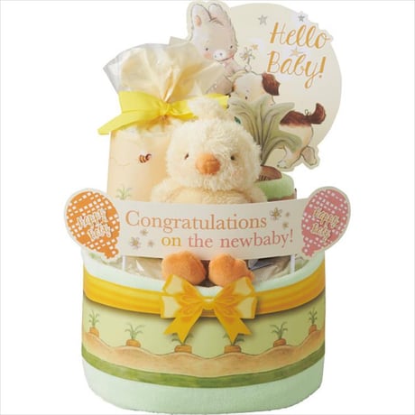キャロットラペオリジナルダイパーケーキ〈Bunnies By The Bay〉"Duck" diaper cake (Yellow)