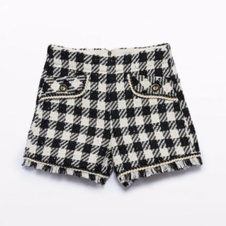 〈Abel&Lula〉tweed shorts (black) ※KIDS&JUNIOR