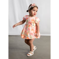 〈mayoral〉puff sleeve dress (pink) ※BABY