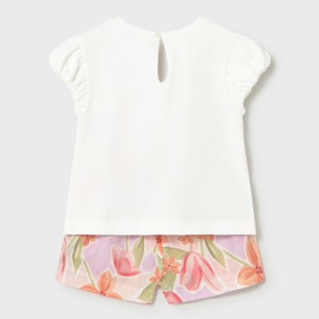 〈mayoral〉T-shirt and shorts set (flower) ※BABY