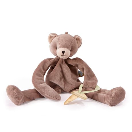 〈Bunnies By The Bay〉“Bear” pacifier holder stuffed toy (Mocha)