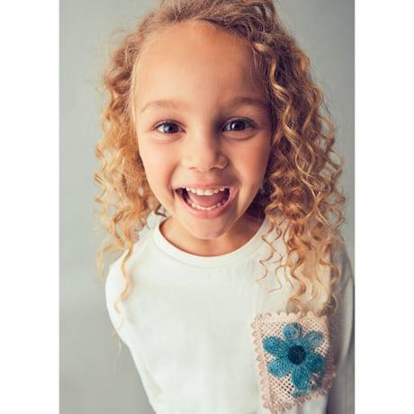〈mayoral〉Long sleeve T-shirt with lace pocket (Ivory) ※KIDS