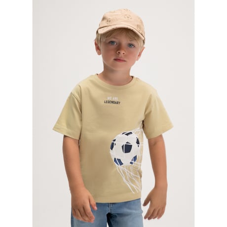 〈mayoral〉soccer ball print T-shirt (beige) ※KIDS