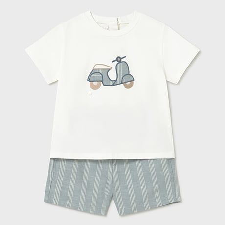 〈mayoral〉Scooter T-shirt and shorts 2PSet (green) ※BABY