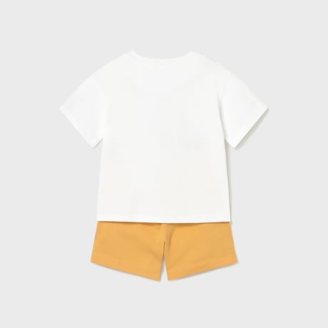 〈mayoral〉Animal print T-shirt and shorts 2PSet (mustard) ※BABY