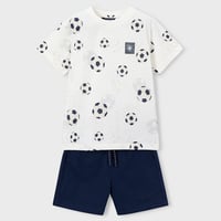 〈mayoral〉Soccer ball print setup (navy) ※KIDS