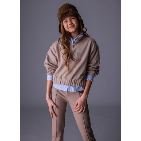 〈mayoral〉Zip-up pullover (beige) ※JUNIOR