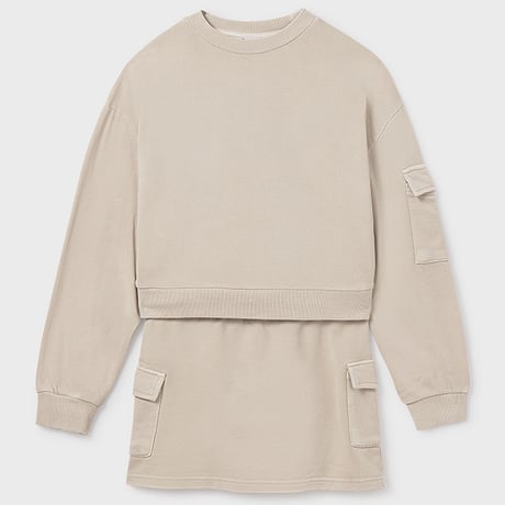 〈mayoral〉Pullover and skirt set (cream) ※JUNIOR