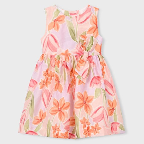 〈mayoral〉Botanical print dress (pink) ※KIDS