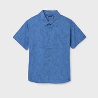 〈mayoral〉 Patterned shirt (blue) ※JUNIOR