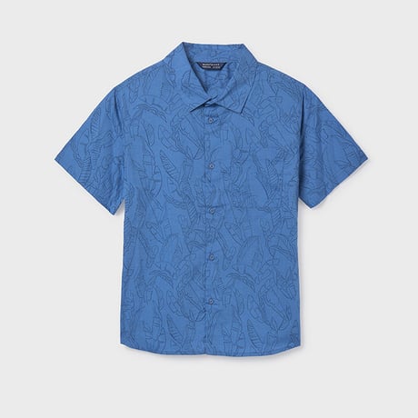 〈mayoral〉 Patterned shirt (blue) ※JUNIOR