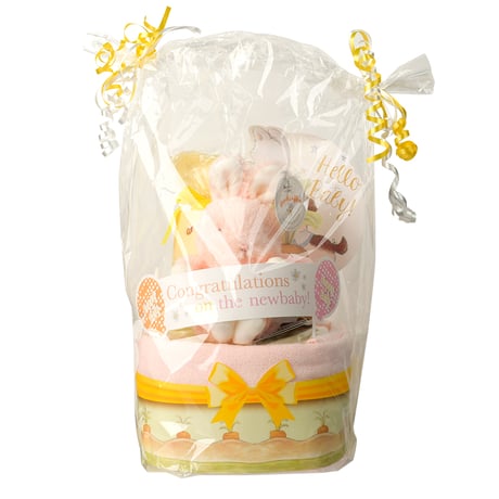 キャロットラペオリジナルダイパーケーキ〈Bunnies By The Bay〉"Rabbit" diaper cake (Pink)