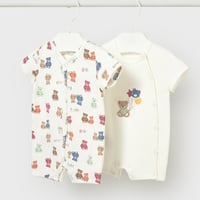 〈mayoral〉rompers 2P Set (white) ※BABY