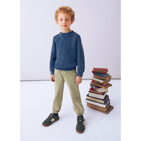 〈mayoral〉ribbed sweater (blue) ※KIDS