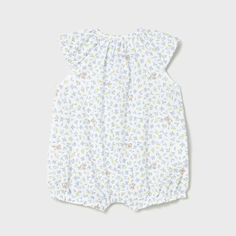 〈mayoral〉floral print romper  (blue) ※BABY