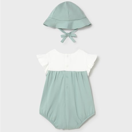 〈mayoral〉rompers and baby hat (green) ※BABY