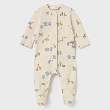 〈mayoral〉Rompers with feet 2P set (Blue)※BABY