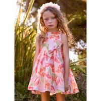 〈mayoral〉Botanical print dress (pink) ※KIDS